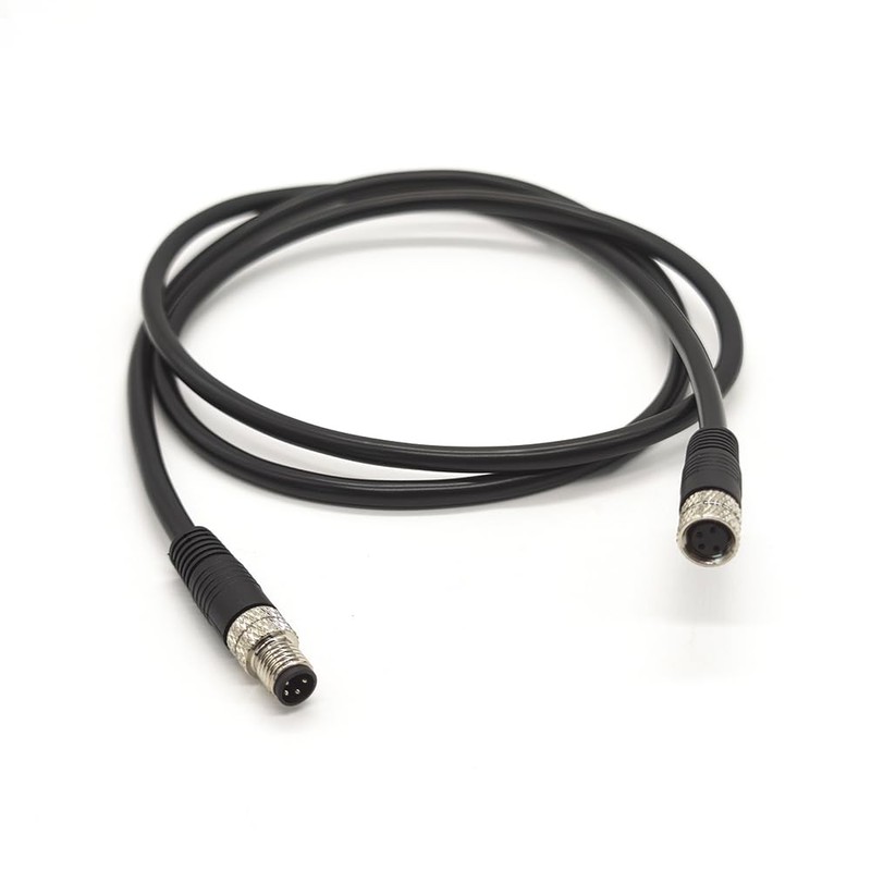 M8 4 Pin Serial Cable Connector Female to Male Plug