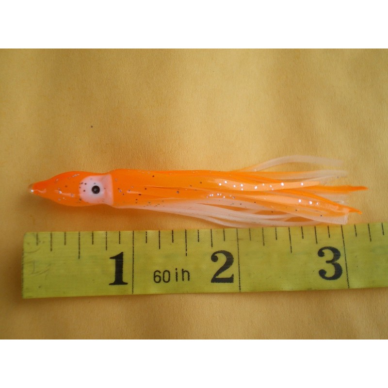 Unbranded 50 PCS. 3" (7.5cm.) BLUE SQUID SKIRT HOOCHIES, OCTOPUS