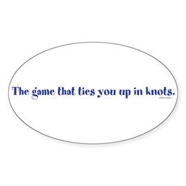 CafePress Twister The Game That Ties Yo Sticker (Oval 50 pk)