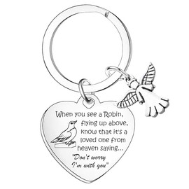 Nfyxcaz Robin Gifts Memorial Gifts Robin Keyring Bereavement Remembrance Gifts For Loss Of Mum Dad Grandma