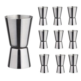 QRZLP 10Pcs Jigger for Bartending, 1oz/2ozStainless Steel Double Side Jigger Short Drink Spirit Measure Jiggers Measuring Jiggers Japanese Jigger for Bar Bartending Party.