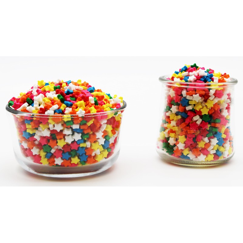 Mini Assorted Rainbow Hard Candy Stars 1 Pound - Star