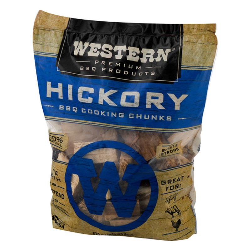 Western Premium BBQ Products Hickory BBQ Cooking Chunks, 570 cu