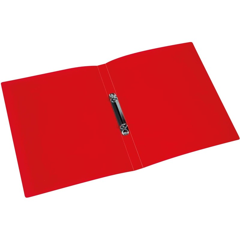Q-Connect Ring Binder – A4, 4 Rings red/Clear