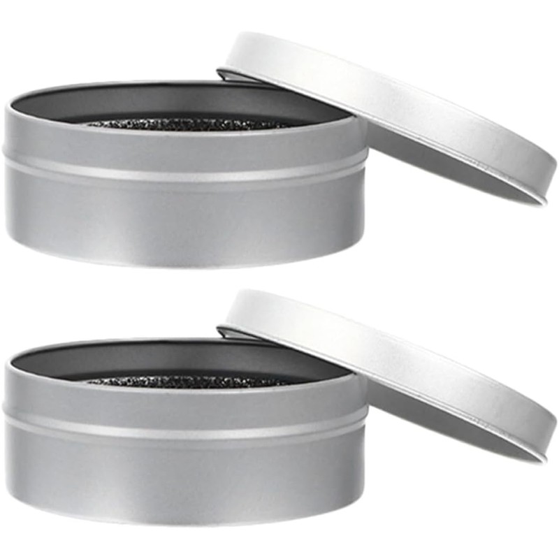 PRETYZOOM Limpiador de Brochas de Maquillaje Esponja, Estuche de Hierro