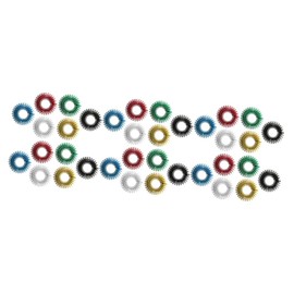 Beavorty 36pcs Finger Massage Acupressure Tool for Fidget Toy for Adults Boys and Girls Spring Design Silver Black
