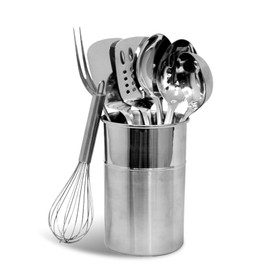 Chef Craft 8 Piece Stainless Steel Kitchen Utensil Set Durable Stylish Dishwasher Safe