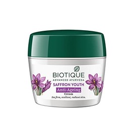 Biotique Bio Saffron Youth Dew Visibly Ageless Moisturizer, 170 gm/ 5.91 Oz.