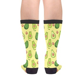 MOLIAN Avocado cats Socks for Men Women Novelty Crew Socks Funny Crazy Stockings Gifts