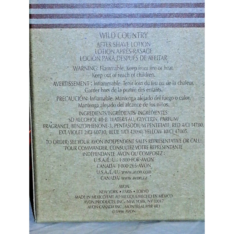 Avon WILD COUNTRY After Shave Lotion 4 fl.oz.