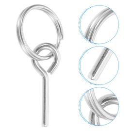 UKCOCO 10Pcs Camping Tent Connect Pins: Aluminum Alloy Tent Rope Connect Pins Portable Rope Ring for Outdoor Camping Travel Hiking Fishing