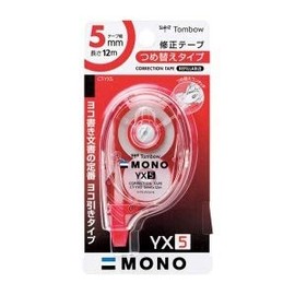 Tombow MONO YX Correction Tape Body Width 0.2 inches (5 mm) Refill Type CT-YX5 Set of 2