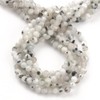 Song Xi 120pcs 3mm Natural Blackpoint Moonstone Gemstone Beads Faceted
