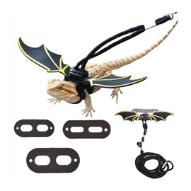 Soft Leashes for Small Pets -Ideal for Bearded Dragons, Amphibians & More - Complete Cage Accessories Set for Easy Transport & Walking - Bearded Dragon Harness, Carrier & Accessory Pack