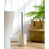 Ceramic Toilet Brush & Holder Set - Freestanding Deep-Cleaning Toilet