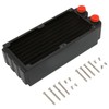 Cooling Radiator Double Layers 8 Pipes G1/4 Thread Double Fans