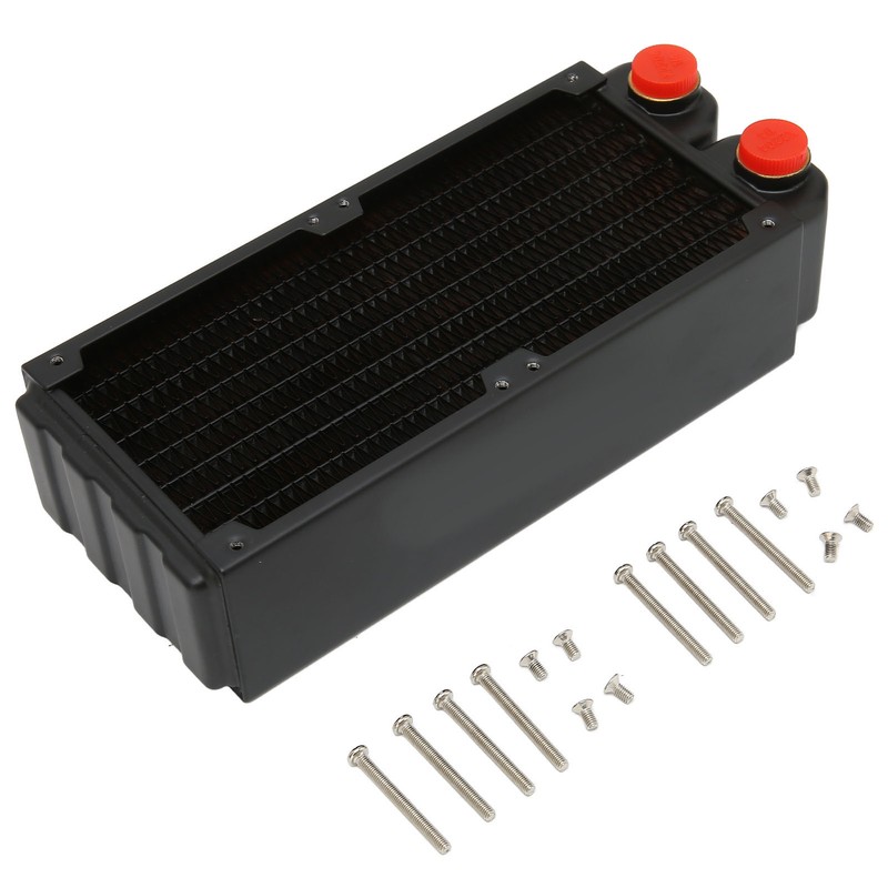 Cooling Radiator Double Layers 8 Pipes G1/4 Thread Double Fans
