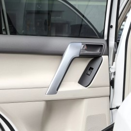 carmotion88 Silver Inner Door Grab Handle Trim For Toyota Land Cruiser Prado FJ150 2010-2018