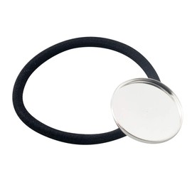 ALLinONE Hair Bands Hair Ties Cabochon Setting Frame Tray Round Bezel for DIY Craft (Silver 25mm)