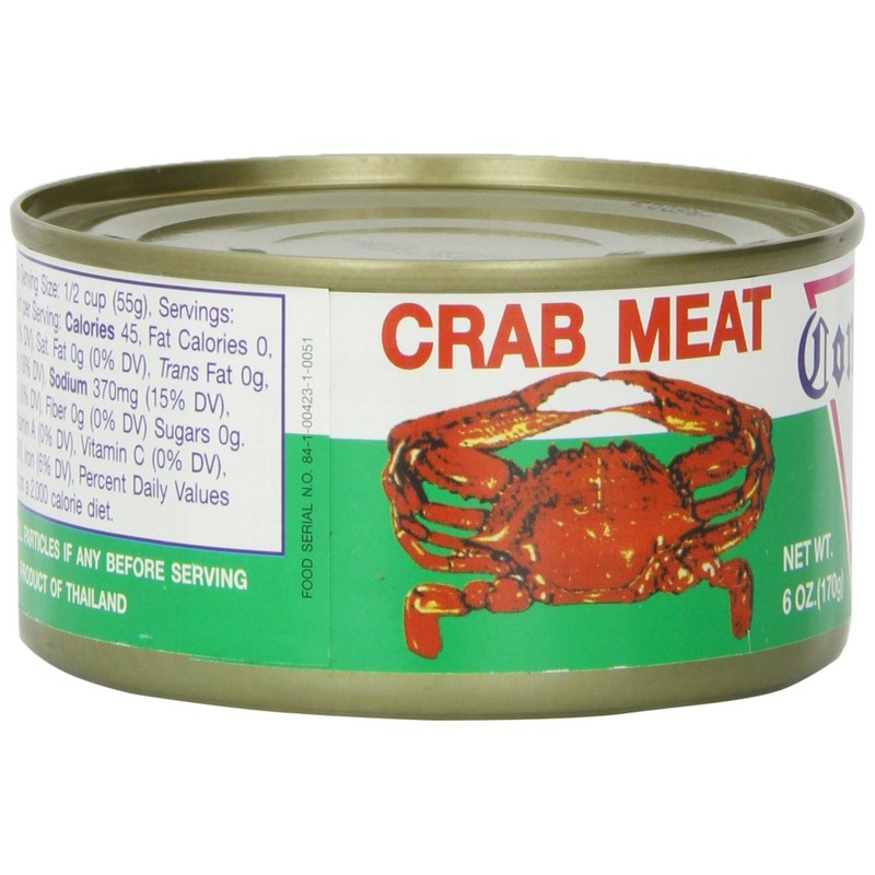 Roland Foods Consul Crab Meat in Water, 6 Ounce Can,