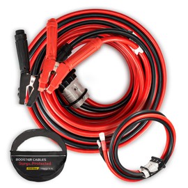 FIERYRED 1 Gauge 30 FT Quick Connect Jumper Cables, 1500A Heavy Duty Booster Cables with Travel Bag， Battery Jumper Cable for Truck, Diesel Trucks, SUV and Car