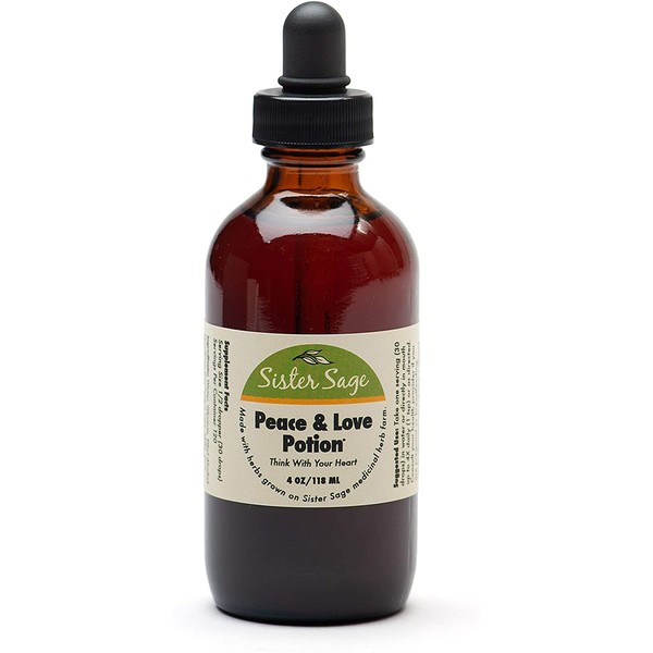 Peace & Love Potion, 100% All Natural Hawthorne Heart Support Tincture (4 Oz)