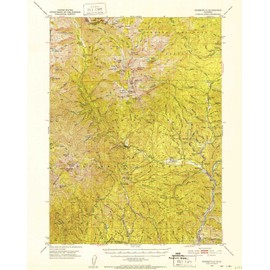 YellowMaps Minersville CA topo map, 1:62500 Scale, 15 X 15 Minute, Historical, 1950, Updated 1952, 20.8 x 16.6 in - Tyvek