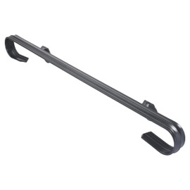 Kenosha Iron 5 Ft Wrought Iron Handrail Railing, Wall Mounted 4-5 Steps Metal Handrails for Outdoor-Indoor Stairs, Made in America, Interior Exterior Installation Hardware Included - Black Metallic