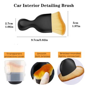 AmkWood Auto Detailing Bürste, Auto Innenreinigung Weiche Bürste, Rreinigung Pinsel Auto für Auto-Wartung, Entfernung von Staub, Büro, Zuhause