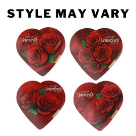 Valentines Chocolate Truffles Heart Box Set Bundle, Red Rose Themed Romantic Gift Boxes with Milk and Dark Chocolates, Swirl Sticker, Flower Style Image May Vary, Pack of 2, 2 Ounces Each