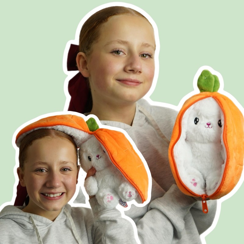 Deluxe Paws Easter Bunny Reversible Plush (Orange)