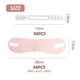 6-Teilige Ohrmaske-V-Face-Maske, Doppelkinnlifter, Einfache Feste Farbe, Universell Für Männer Und Frauen, Wiederverwendbar, Verschärftes Gesichtsbehörden.