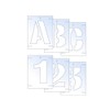 Scan SCA9404 Buchstaben- und Zahlenschablonen-Set, 50 mm, mehrfarbig, 119 x