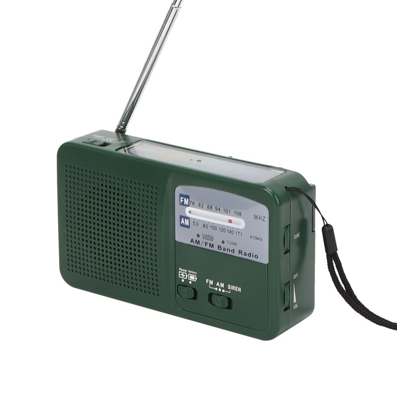 Plastic Outdoor Emergency Light Radio Hand Crank Generate Electricity Multifunction