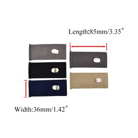 HAHIYO Elastic Waist Extenders 85x36mm Cotton Adjustable Button Buckle Not Press and Irritate Skin Laid Flat Flexible Easy to Hide for Waistband Pregnant Clothes Jeans Pants Driving Assorted 5pieces