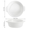 Foraineam 8 Pack 10 Ounce Porcelain Souffle Dishes with Double