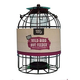 Natures Market 2 x BF008N Squirrel Guard Hanging Nut Peanut Feeder Wild Bird Garden Feeding Station
