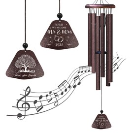 Yesruby Wedding Gifts, Mr and Mrs Gift 32” Wind Chimes Outside, Wedding Gifts for Couples Newlyweds 2025, Bridal Shower Just Married Gift
