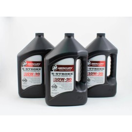 Mercury 4-Stroke 10W-30 Synthetic Blend Motor Oil, 1 Gallon, Set of 3