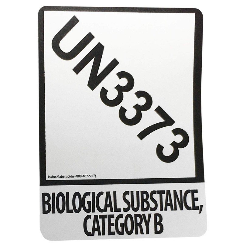 UN3373 Biological Substance, Category B Labels | 51 mm x