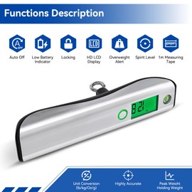 110lb Digital Luggage Scale with Overweight Alert for Air Travel