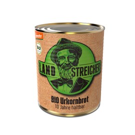 LANDSTREICHER Demeter Organic Canned Bread, Shelf Life 10 Years (1, Urkorn)