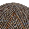 LIERYS Darnsell Harris Tweed Flat Cap - Brown Cap (54-61