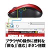 Buffalo BSMBW315RD Wireless Mouse, 5 Buttons, Equipped with Backward/Forward Buttons,