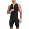 Santic Men's Triathlon Suit Sleeveless Skinsuit Padded Quick-Dry Swim Bike