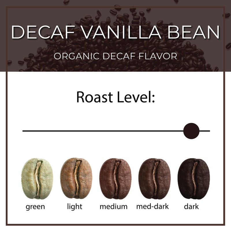 The Bean Organic Coffee Company Water Processed DECAF Vanilla Bean,