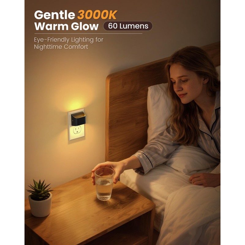 NIORSUN Night Lights Plug Into Wall, Auto Brightness Sensor Night