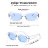 Dollger Rectangle Sunglasses for Women Men Trendy Retro Blue Sunglasses