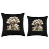 Enoki Mushrooms Under A Tree Throw Pillow