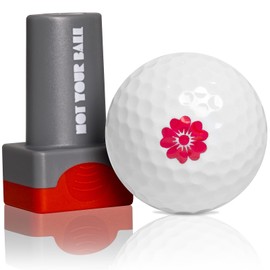 ZEETY Golf Ball Stamp, Golf Ball Stamper, Self-Inking Golf Ball Stamp Marker to Identify Golf Balls, Golf Gift Golf Accessories for Men and Women Golfers (Flower)